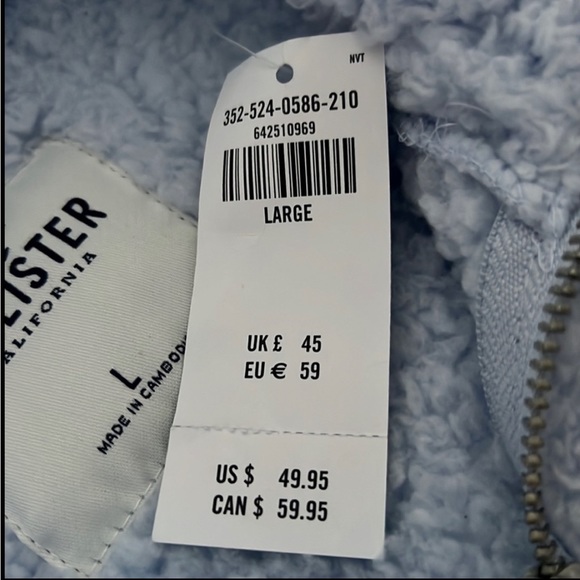 Hollister Periwinkle Sherpa Jacket - Picture 3 of 3